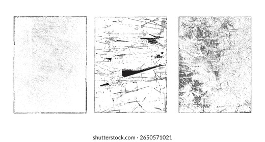 Grunge textures set. Collection of vector overlay, distress, textures .Simply Place texture over any Object to Create grunge,splattered ,dirty effect .Various distressed backgrounds for your design.