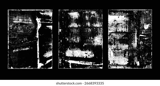 Conjunto de texturas Grunge. Coleção de sobreposição de vetor, aflição, texturas. Simplesmente Coloque a textura sobre qualquer objeto para criar grunge, splattered, efeito sujo .
