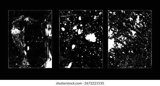 Conjunto de texturas Grunge. Colección de la superposición de Vector, la angustia, las texturas. Simplemente coloque la textura sobre cualquier objeto a Create grunge, salpicado, efecto sucio .