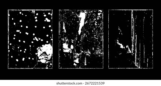 Conjunto de texturas Grunge. Colección de la superposición de Vector, la angustia, las texturas. Simplemente coloque la textura sobre cualquier objeto a Create grunge, salpicado, efecto sucio .