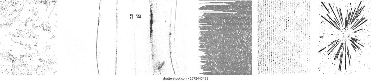 Conjunto de texturas Grunge. Colección de la superposición de Vector, la angustia, las texturas. Simplemente coloque la textura sobre cualquier objeto a Create grunge, salpicado, efecto sucio .


