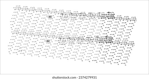 Grunge textures set. Depressing effect. Grunge Background. Vector textured effect. Black and white abstract texture vector illustration
