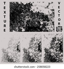 Grunge textures set, Vector background illustration