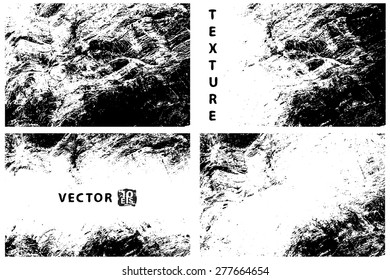 Grunge textures set, Vector background illustration