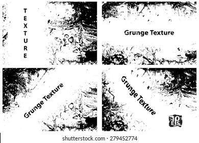 Grunge textures set, Vector background illustration