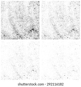 Grunge textures set, Vector background illustration