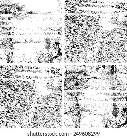 Grunge Textures Set. Vector Illustration. Distress 