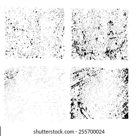 Grunge textures set.Grunge backgrounds.Abstract vector template. 
