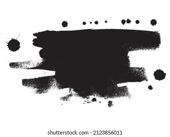 Grunge textures. Vector ink blots. Black brush stroke. Vector background