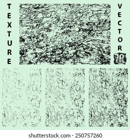 Grunge textures wooden background set, Vector illustration