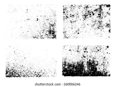 Grunge textures.Distress background set.Abstract vector template.