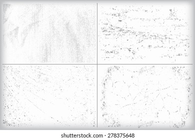Grunge textures.Distress textures set.Vector template.