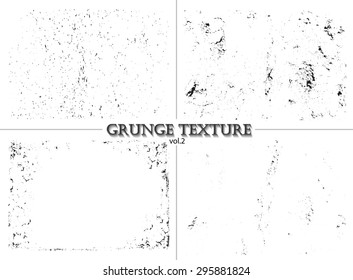 Grunge textures.Distress textures set.Vector template.