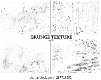 Grunge textures.Distress textures set.Vector template.
