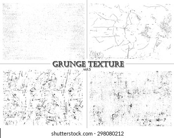 Grunge textures.Distress textures set.Vector template.