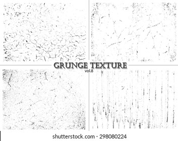 Grunge textures.Distress textures set.Vector template.