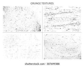 Grunge textures.Distress textures set.Vector template.