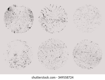 Grunge textures.Distress textures set.Vector template.