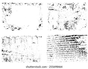 Grunge textures.Grunge backgrounds set.Abstract vector template.