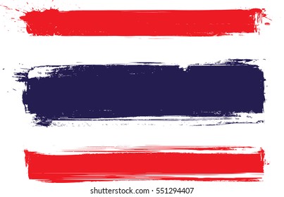 Grunge Thailand national flag for your designs