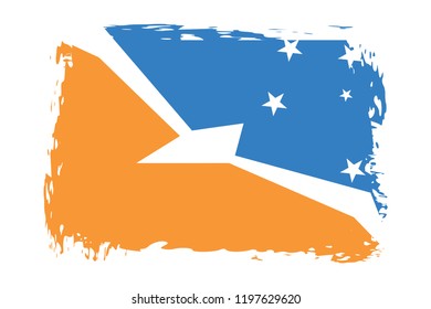 Grunge Tierra Del Fuego Province Argentina flag.flag of Tierra Del Fuego Province Argentina,banner vector illustration. Vector illustration eps10.