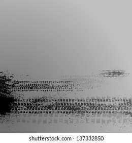 Grunge tire track background. eps10