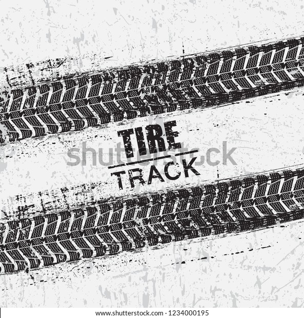 Grunge tire track\
banner.Dirty tire\
track.