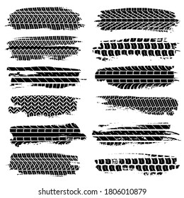 Off Road Tire Track Trail Print Stock Vector (Royalty Free) 1343163059