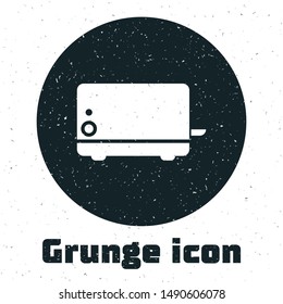 Grunge Toaster icon isolated on white background.  Vector Illustration