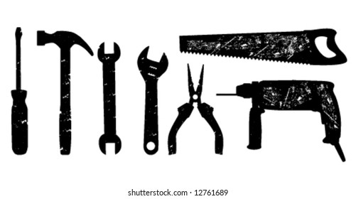 grunge tools vector