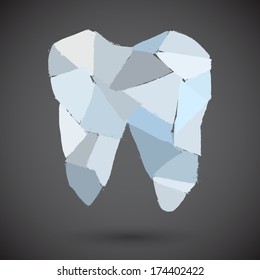 Grunge tooth concept