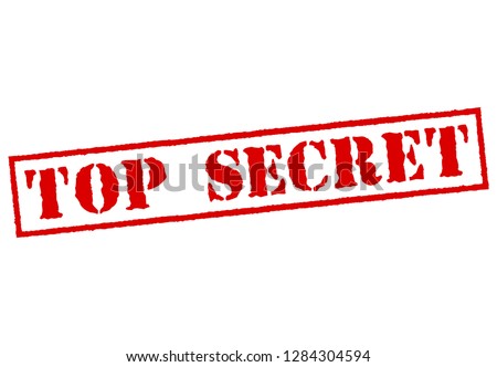Grunge top secret rubber stamp, vector illustration transparent