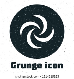 Grunge Tornado icon isolated on white background. Cyclone, whirlwind, storm funnel, hurricane wind or twister weather icon.  Vector Illustration