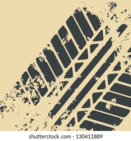 Grunge Trace Of Tires