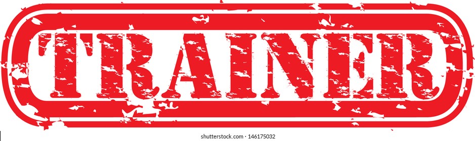 Grunge trainer rubber stamp, vector illustration 