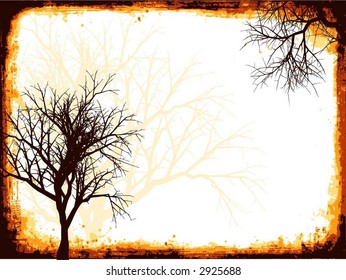 Grunge tree - vector