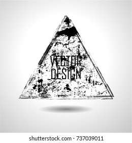 Grunge Triangle Collection. Banners, Can be used as Insignias,Logos,Icons,Labels, Frames or Badges. Retro shapes for Emblems.