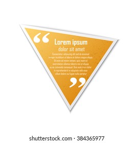 Grunge triangle frame with white text. eps10