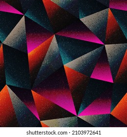 Grunge triangle geometric seamless texture.