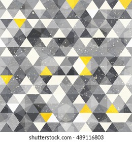 Grunge triangle seamless pattern