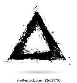 Grunge Triangle Shape . Vector Illustration .