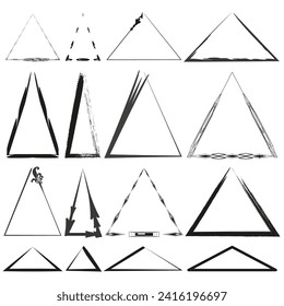 Grunge Triangle Shape. Vector illustration. EPS 10.