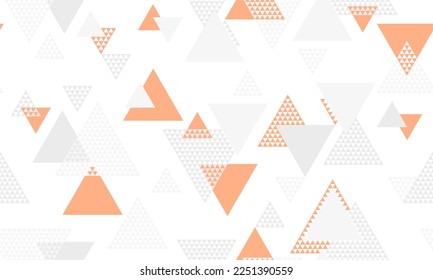 Grunge triangle shapes seamless pattern vector design. Fabric print. Colorful triangles motion background. Mix triangular shapes seamless pattern.