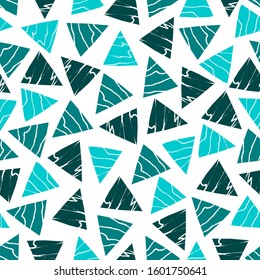 Grunge triangles seamless pattern. Vector illustration.