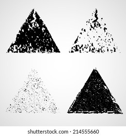 Grunge triangles. Vector illustration