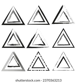 Triángulos de Grunge. Ilustración vectorial. EPS 10.