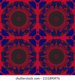 Grunge tribal, native like seamless pattern