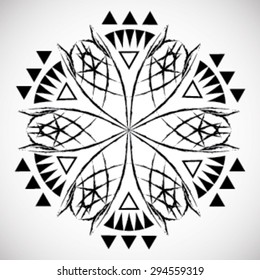 Grunge Tribal Tattoo Element Vector Illustration Stock Vector (Royalty ...