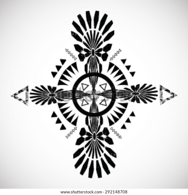 Grunge Tribal Tattoo Element Vector Illustration Stock Vector (Royalty ...