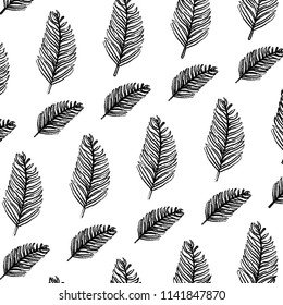 grunge tropical plan branch leaves background